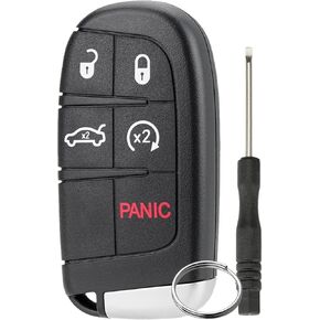 2+1 Button Remote Key Fob Fits for Jeep Grand Cherokee 2014 2015 2016 2017 2018 2019 Dodge Durango 2014-2024 Keyless Entry Remote M3N-40821302 with Key Ring and Screwdriverr