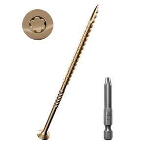 Deck Screws #10x3 inch Exterior Wood Screws,tan Color,Rust Resistant epoxy Coated, Construction Screws, Outdoor decking Screws,Fence Screws,Star Drive, trex Deck Screws,100 pcs