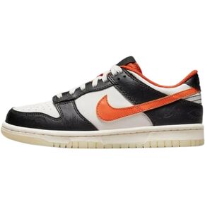 Nike Dunk Low PRM Big Kids Shoes Size - 6.5, Sail/Starfish/Black/Orange