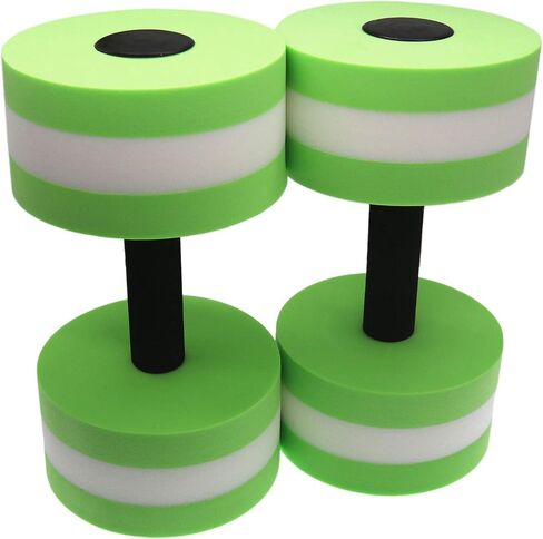 Water Aerobic Exercise Foam Dumbbell Pool Resistance,Water Aqua Fitness Barbells Hand Bar Exercises Equipment for Weight Loss (Set of 2) in Saudi Arabia