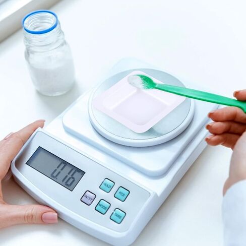 iplusmile Food Scale Bowl Food Scale Bowl 50pcs Weighing Boat Professional Lab Scale Square Dish Boat Powders Liquids Mixing Weighing Tray for Home Shop 7ml Chemistry Weigh Boat Weigh Trays in Kuwait