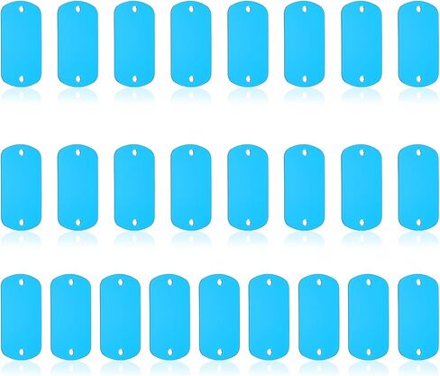 PATIKIL 25pcs Metal Stamping Blanks, Rectangle Stamping Tags Blanks Aluminum Plate DIY Name Tags 5x3cm Metal Engraving Blanks for Laser Engraving Stamping Craft Dog ID Tags, Hot Pink in Saudi Arabia