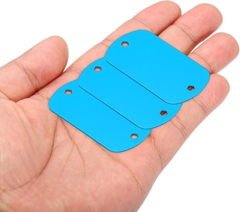 PATIKIL 25pcs Metal Stamping Blanks, Rectangle Stamping Tags Blanks Aluminum Plate DIY Name Tags 5x3cm Metal Engraving Blanks for Laser Engraving Stamping Craft Dog ID Tags, Hot Pink in Saudi Arabia