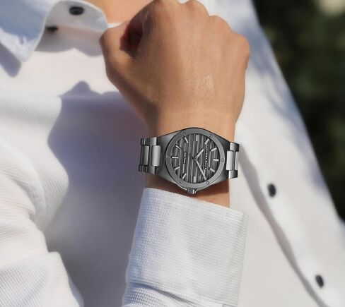Perry Ellis Solar Powered Mens Watch | Alloy Bracelet | Water-Resistant Analog Wrist Watches for Men | 42mm Case | Relojes para Hombres | Elegant Gift for Man in Kuwait