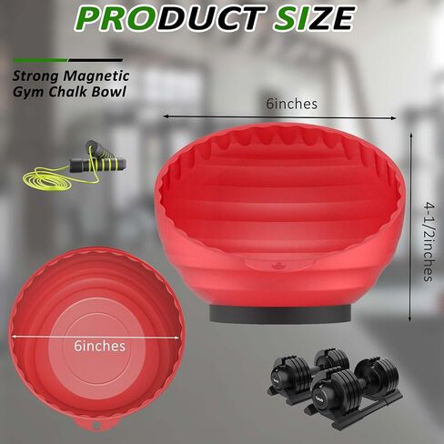 Gym Chalk Bowl Container Magnetic Chalk Holder Black Weightlifting Workout Gym Chalk Blocks Storage Bowl Gym Accessories in Saudi Arabia