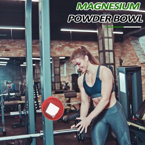 Gym Chalk Bowl Container Magnetic Chalk Holder Black Weightlifting Workout Gym Chalk Blocks Storage Bowl Gym Accessories in Saudi Arabia