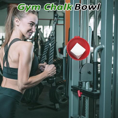 Gym Chalk Bowl Container Magnetic Chalk Holder Black Weightlifting Workout Gym Chalk Blocks Storage Bowl Gym Accessories in Saudi Arabia
