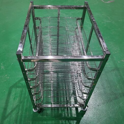 Sheet Pan Rack Cart - Fits 2/3 Size 16x22'' Pans, Suitable for Blodgett, Reinforced Rack Trolley for Bakery Operations in Saudi Arabia