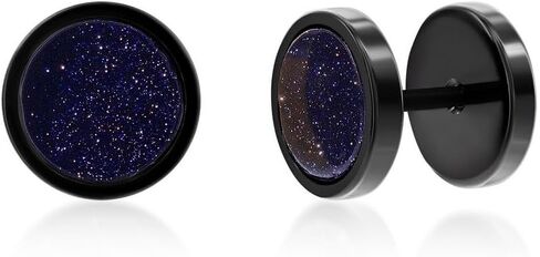 Beaux Bijoux Men's Round Stud Earrings in Stainless Steel - Hypoallergenic Earrings for Men - Unique Round Earrings for Him in Saudi Arabia