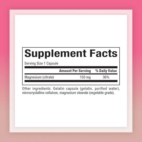 Natural Factors, Magnesium Citrate 150 mg, Muscle and Heart Health Formula, 180 Capsules in Saudi Arabia