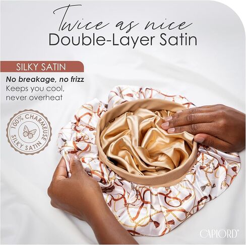 كابورد ساتان بونيه مبطن للنوم قبعة صغيرة من الخيزران أغطية الرأس جعد الشعر الطبيعي قبعة الممرضة للنساء والرجال in Kuwait