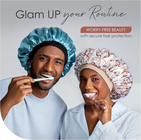 كابورد ساتان بونيه مبطن للنوم قبعة صغيرة من الخيزران أغطية الرأس جعد الشعر الطبيعي قبعة الممرضة للنساء والرجال in Kuwait