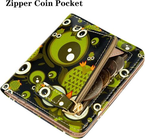 محفظة نسائية Walle Rfid Blocking صغيرة الحجم ومزودة بجيب ثنائي الطي ومحفظة صغيرة للسفر ومحفظة للسيدات مع نافذة لبطاقة الهوية (Van Gogh The Starry Night) in Saudi Arabia