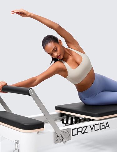 حمالات صدر رياضية من CRZ YOGA Butterlift برقبة مربعة مزدوجة مبطنة للنساء - حمالة صدر يوغا لاسلكية على شكل حرف V للتمارين الرياضية غير مبطنة in Saudi Arabia