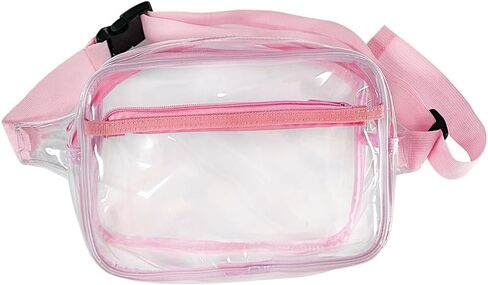 TotePrint Waterproof Transparent Black and White Packs for Women and Men,Clear Belt Bag with Adjustable Strap,Crossbody Bag Waist Bag Clear Purse for Shopping,Concerts,Stadium in Saudi Arabia