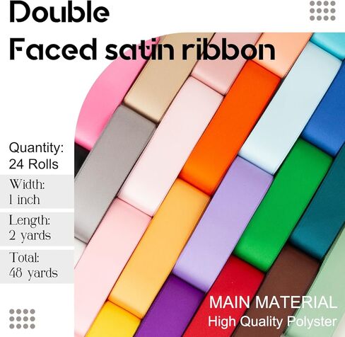 شريط رفيع مقاس 1/8 بوصة للحرف اليدوية، حزمة أشرطة ملونة متنوعة 120 ياردة، مجموعة شريط ساتان مزدوج الوجه، أشرطة قماش حريرية رفيعة لزينة عيد الميلاد، وأقواس الشعر، والخياطة، وتغليف الهدايا in Kuwait