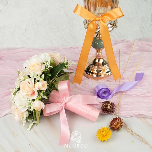 شريط رفيع مقاس 1/8 بوصة للحرف اليدوية، حزمة أشرطة ملونة متنوعة 120 ياردة، مجموعة شريط ساتان مزدوج الوجه، أشرطة قماش حريرية رفيعة لزينة عيد الميلاد، وأقواس الشعر، والخياطة، وتغليف الهدايا in Kuwait