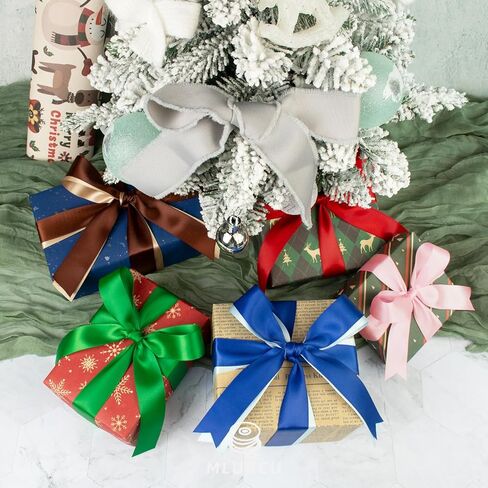 شريط رفيع مقاس 1/8 بوصة للحرف اليدوية، حزمة أشرطة ملونة متنوعة 120 ياردة، مجموعة شريط ساتان مزدوج الوجه، أشرطة قماش حريرية رفيعة لزينة عيد الميلاد، وأقواس الشعر، والخياطة، وتغليف الهدايا in Kuwait