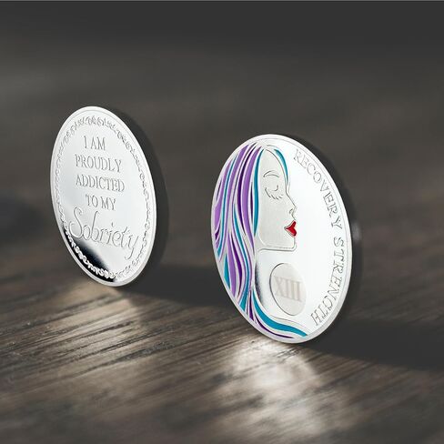 CHURYUML 13 Year Sobriety Coin A Sober Woman Sobriety Chip Sobriety Gifts for Women Alcoholics Anonymous Gifts Sober Medallions AA Coins Recovery Gift Affirmation Token in Saudi Arabia