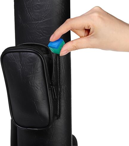 حقيبة عصا البلياردو 2 × 2، حقيبة عصا حمام السباحة من جلد البولي يوريثان تحمل ما يصل إلى 2 مؤخرة وعمودين حتى 58 بوصة، حقيبة عصا البلياردو مع أحزمة كتف، ملحقات البلياردو in Kuwait