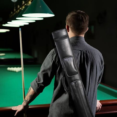 حقيبة عصا البلياردو 2 × 2، حقيبة عصا حمام السباحة من جلد البولي يوريثان تحمل ما يصل إلى 2 مؤخرة وعمودين حتى 58 بوصة، حقيبة عصا البلياردو مع أحزمة كتف، ملحقات البلياردو in Kuwait