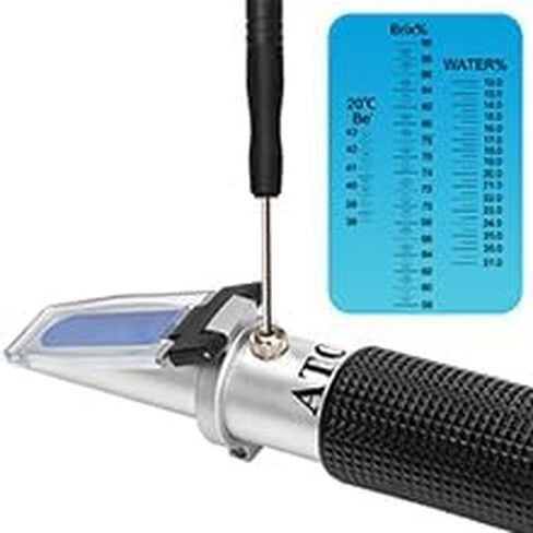 Honey Refractometer with ATC - Measures Honey Moisture, Brix, and Baume, 58-90% Brix Scale Range in Saudi Arabia