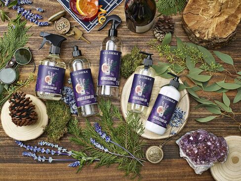 Caldrea Linen and Room Spray Air Freshener, Made with Essential Oils, Plant-Derived and Other Thoughtfully Chosen Ingredients, Lavender Cedar Leaf, 16 oz, 2 Pack in Saudi Arabia