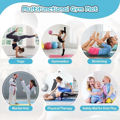 سجادة الجمباز من GYMAX، بساط تمرين قابل للطي مقاس 10.16 سم × 25.4 سم × 5.08 سم مع مقابض للحمل، مثبتات بخطاف وحلقة، بساط مقاوم للماء لليوجا، والتمدد، والفنون القتالية، وصالة الألعاب الرياضية المنزلية in Kuwait