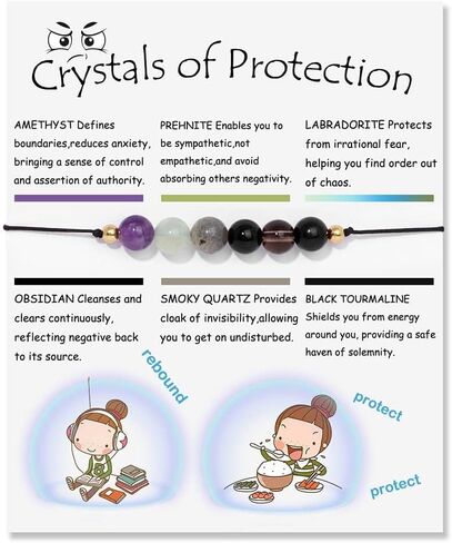 Healing Crystal Wish Bracelets Gifts Semi-Precious Gemstones Beaded Bracelets 8mm Stress Relief Anxiety Yoga Bracelet Mantra Natural Stone Energy Protection Stretch Bracelet for Women Men in Saudi Arabia