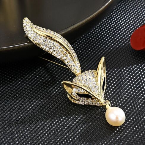 Animal Brooch Pin Gold-Plated Enamel Pearl Crystal Lapel Pins ButterflyJewelry Gifts for Women Ladies in Saudi Arabia