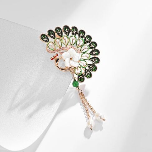 Animal Brooch Pin Gold-Plated Enamel Pearl Crystal Lapel Pins ButterflyJewelry Gifts for Women Ladies in Saudi Arabia