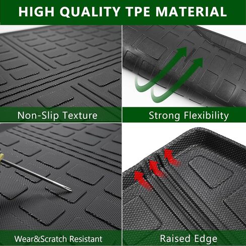 6&7 Seat Cargo Mat Compatible with 2024 2025 Santa Fe Trunk Liner with Backrest Mat Replacement for 2024 2025 Santa Fe Accessories(2024-2025,Cargo Mat with Backrest Mat) in Kuwait