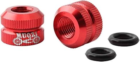 صواميل صمام أنبوب داخلي من Yikko Bicyle مع حلقة دائرية محكمة الغلق، صواميل صمام بريستا لإطارات فراغ الدراجة الملونة، مناسبة لمعظم دراجات الطرق الجبلية - قطعتان (ذهبي) in Kuwait