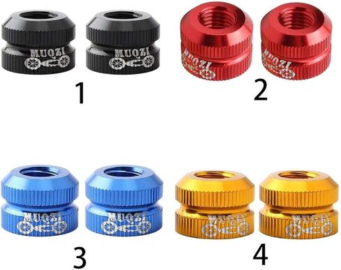 صواميل صمام أنبوب داخلي من Yikko Bicyle مع حلقة دائرية محكمة الغلق، صواميل صمام بريستا لإطارات فراغ الدراجة الملونة، مناسبة لمعظم دراجات الطرق الجبلية - قطعتان (ذهبي) in Kuwait