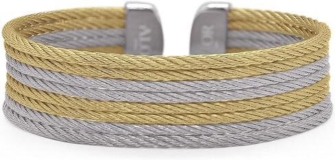 Alor Cable Cuff Essentials 8 Row Cuff - Stainless Steel Cuff Bracelets for Woman - Brazaletes para Mujer - Women's Cuff Bracelets in Saudi Arabia