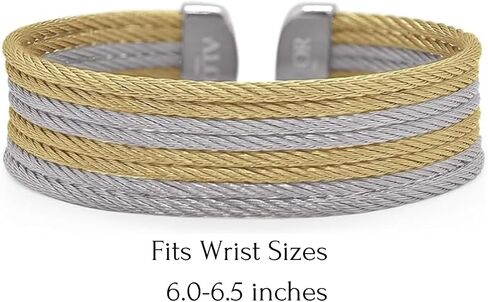Alor Cable Cuff Essentials 8 Row Cuff - Stainless Steel Cuff Bracelets for Woman - Brazaletes para Mujer - Women's Cuff Bracelets in Saudi Arabia