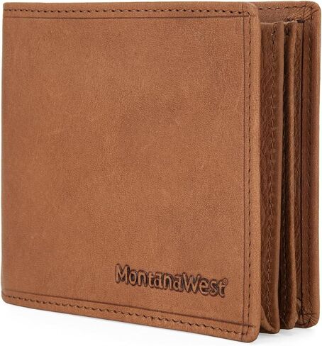 Montana West Slim Minimalist Wallet for Men Bifold Leather Wallets Mens Black RFID Blocking Wallet Front Pocket Wallet with ID Window in Saudi Arabia