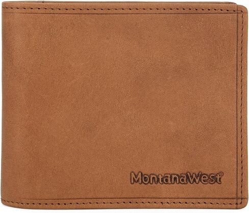 Montana West Slim Minimalist Wallet for Men Bifold Leather Wallets Mens Black RFID Blocking Wallet Front Pocket Wallet with ID Window in Saudi Arabia
