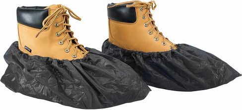 Waterproof Shoe Covers Disposable Non Slip Extra Large Boot Cover - (40 Pairs) (Black) in Saudi Arabia