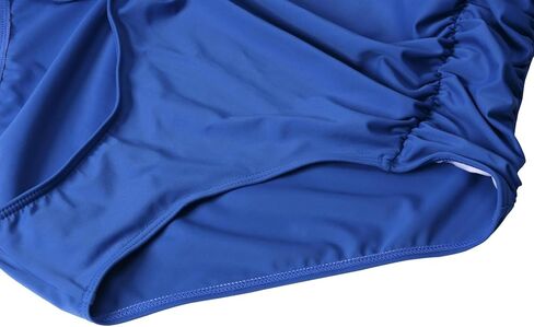 بدلة استحمام نسائية من قطعة واحدة من QZUnique، ملابس سباحة ذات تحكم في البطن، بدلة سباحة ذات رسن مكشكش، مونوكيني عتيق بمقاس كبير in Kuwait