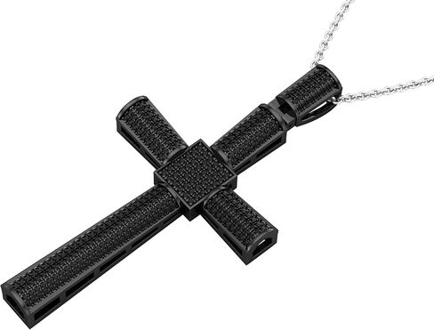 Dazzlingrock Collection 0.75 Carat (ctw) Round Black Diamond Hip Hop Men's Cross Pendant 3/4 CT in Saudi Arabia