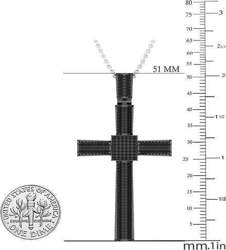 Dazzlingrock Collection 0.75 Carat (ctw) Round Black Diamond Hip Hop Men's Cross Pendant 3/4 CT in Saudi Arabia
