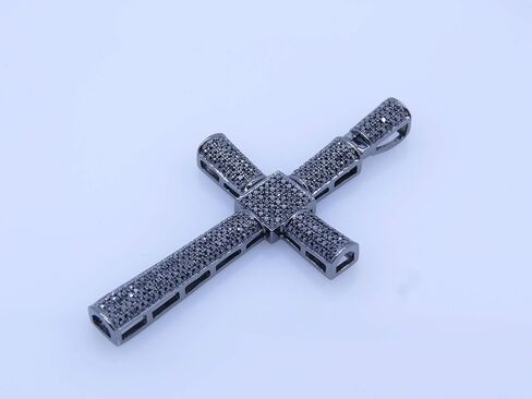 Dazzlingrock Collection 0.75 Carat (ctw) Round Black Diamond Hip Hop Men's Cross Pendant 3/4 CT in Saudi Arabia