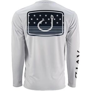 Avid Gear Fishing Iconic Hook AVIDry 50+ UPF Adult LS T-Shirt Performance AVIDry 50+ UPF Fabric