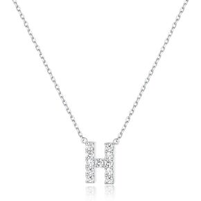 Jewlpire 925 Sterling Silver Necklaces for Women Girls - Initial Necklaces Letter Necklace AAAAA+ Cubic Zirconia Hypoallergenic Necklaces Alphabet Necklace Personalized Dainty Jewelry Gifts