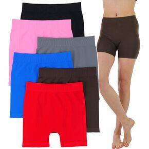 ToBeInStyle Women’s Pack of 6 Pairs of Lightweight Nylon Layering Seamless Shorts