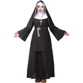 BPURB The Nun Costume for Women Girls Deluxe Nun Costumes Halloween Party Outfit