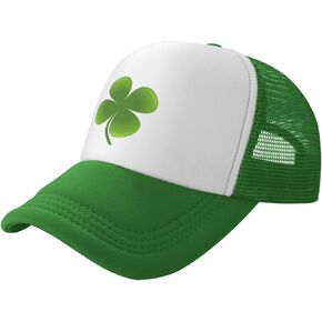 St Patricks Day Hat Unisex Shamrock Trucker Hat Adjustable Baseball Cap St Patricks Day Accessories