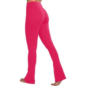 Sunzel Butterflycra High Waist Mini Flared Leggings for Women, Tummy Control Casual Flare Yoga Pants for Yoga Workout Gym 32" Viva Magenta Small