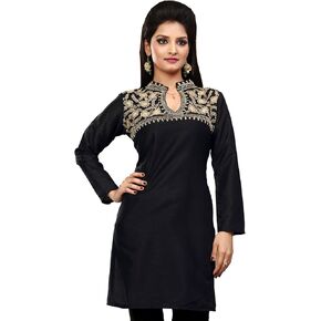 Maple Clothing Short Kurti Indian Tunic Top Women's Embroidered India Apparel in Kuwait